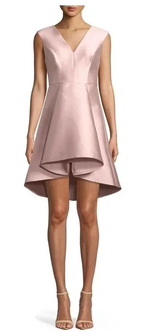 NWT Halston Heritage Cocktail Mini Dress 2 Pink Party Chic Feminine Wedding thumbnail 1