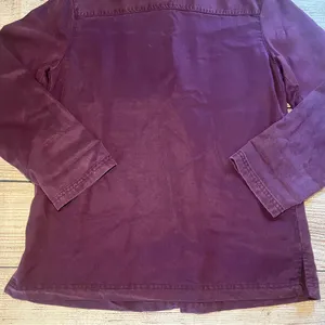 Vintage 90s Cherokee Oversized Button‎ Up Womens Small Pockets Maroon Artsy Boho thumbnail 8