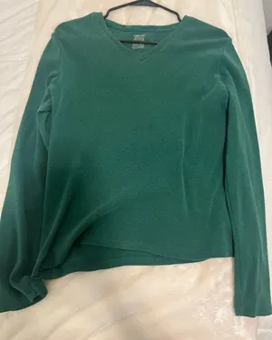 Cherokee emerald green v neck long sleeve thumbnail 1