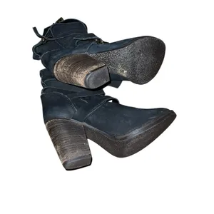 Steve Madden Stylish Black Leather Boots Size 7 M thumbnail 5