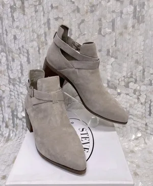 Steve Madden Defiant Gray Suede Ankle Booties thumbnail 2