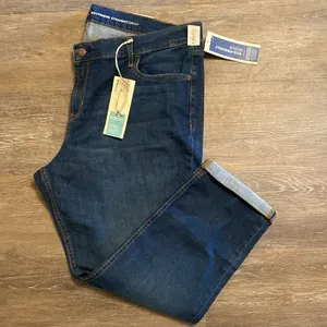 Old Navy Dark Wash Boyfriend Straight Cuffed Jeans Size 18 NWT thumbnail 1