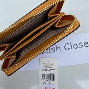 Michael Kors Marigold Card Case Wallet Zip Around Purse thumbnail 4