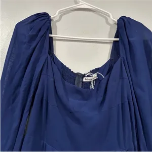 Reformation Theo Dress in Danube/Blue Sz 8 thumbnail 2