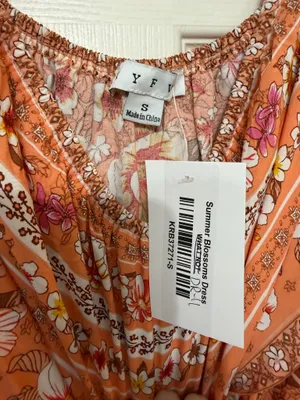 HYFVE Floral Off-Shoulder Tie Front Maxi Dress- small to medium- NWT thumbnail 5