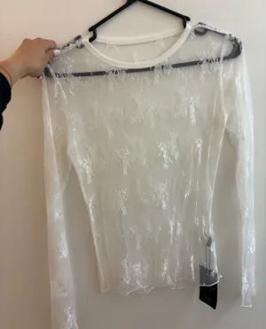 Lace shirt White Size M thumbnail 1