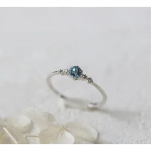 Boutique NEW Dainty Women's Topaz Diamond Simulant‎ S925 Ring Size 6 thumbnail 8