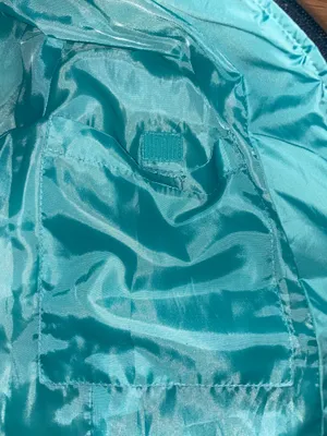 Totes Quilted Hooded Puffer Jacket Coat Women’s Size Large Aqua Navy Pockets EUC thumbnail 10
