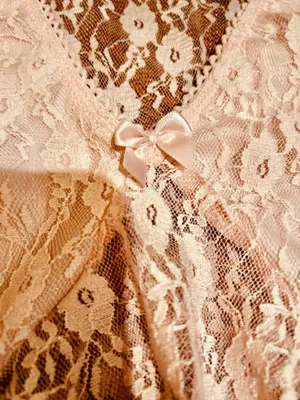 NWOT BABY PINK Lace see through Cap Sleeve Babydoll high low Top size L thumbnail 12