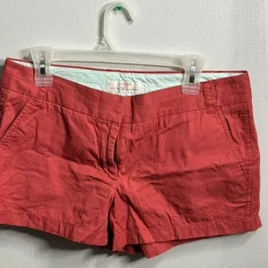 J.Crew Women Chino‎ Broke-in Red/Orange Shorts Size 8. thumbnail 2