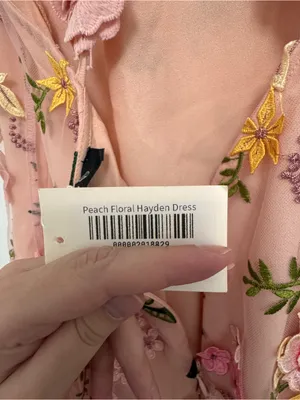 Fore Pink Peach Floral Mini Dress thumbnail 9