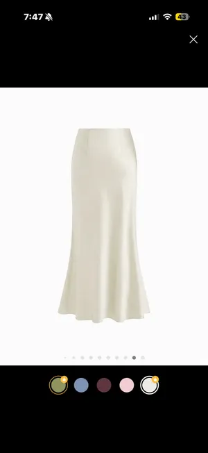Cider Cream Satin Skirt Corset Top Set thumbnail 2