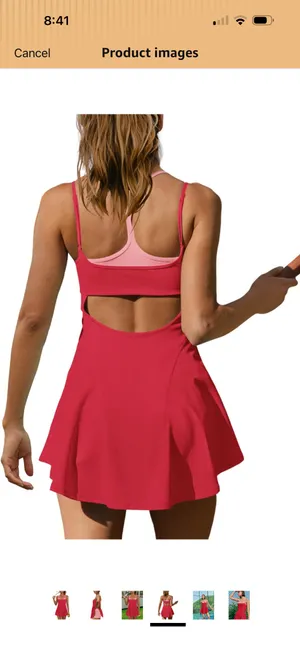 Amazon red tennis dress thumbnail 2