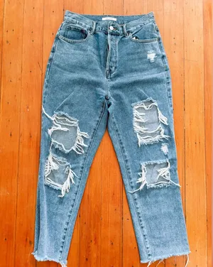 PacSun // High rise wide leg distressed jeans thumbnail 1