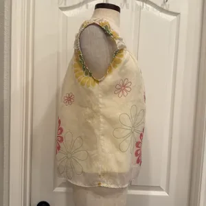 Vintage Y2K funky daisy print blouse Yellow Size M thumbnail 5