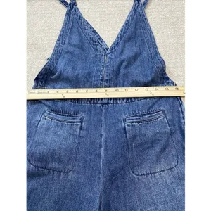 Free People We The Free Rambler Denim Wide Leg Overalls Jumpsuit Size 4W thumbnail 12