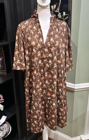 Tuckernuck “Crawford” Rosewood Chintz Floral Dress – Size 3XL thumbnail 1