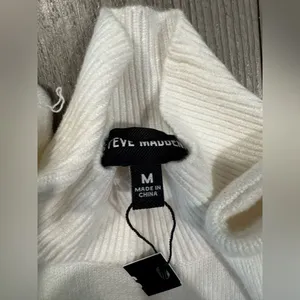 Steve Madden White Long Sleeve Sweater Dress thumbnail 12