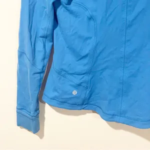 Lululemon Size 6 Athletica Nice Asana Blue Full Zipper Athletic‎ Workout Jacket thumbnail 4