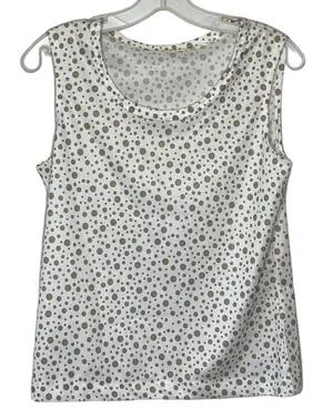 Vintage‎ Polka Dot Top Tan thumbnail 1