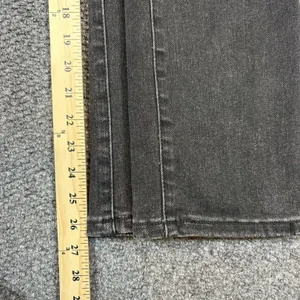 Risen Jeans Womens 1/25 Black Charcoal Skinny High‎ Rise Distressed thumbnail 9