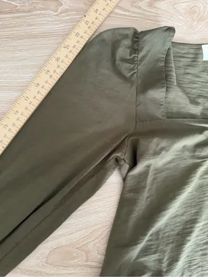 Nation LTD XS Pascale Top Lagoon Olive Boxy Relaxed Square Neck thumbnail 9