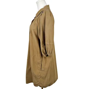 Velvet by Graham & Spencer SM Kady Brown Corduroy Puff Sleeve Mini Dress Boho thumbnail 6