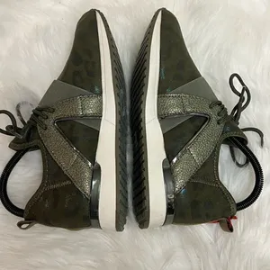 TopModa Green Leopard Print Sneakers‎ Size 7.5 Bin 22 thumbnail 6
