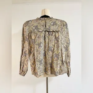 Anthropologie Let Me Be Maple Ruffled Blouse Romantic Fish Size 4 NWOT $138 thumbnail 3