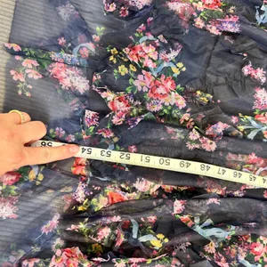 Dressalisa Maxi Gown Womens S Navy Gently Used Floral‎ Corset Tiered Ruffle Mesh thumbnail 11