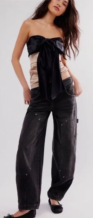 Free People x Brenda Knight Nigel Preston Bow Tie Tube Top Size XS thumbnail 1