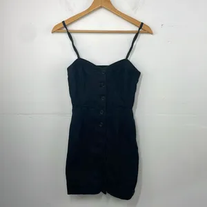 Aritzia Wilfred Dress Black Ducharme Linen Mini Coastal Whimsy Western size 0 thumbnail 5