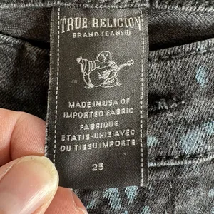 True Religion Casey Jeans Sz 25 Black & Blue Snakeskin Skinny‎ Stretch thumbnail 10