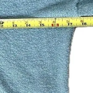 Garage Women’s XS Blue Gray Cropped V-Neck Knit Sweater Y2K 2000s Minimalist thumbnail 5