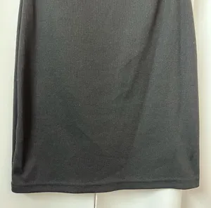 Solid Black Sleeveless Zip Up Mini Bodycon Dress Size M thumbnail 7
