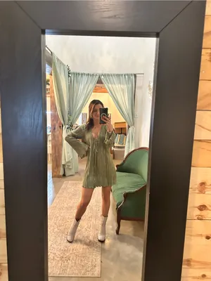Princess Polly Olive Green Mini Dress thumbnail 2