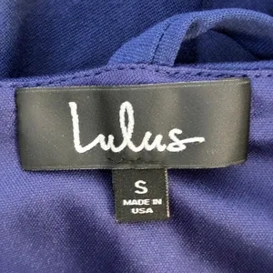 NWT Lulus Skater Mini Dress Navy Blue Cocktail V-Neck Date Night Size S thumbnail 5