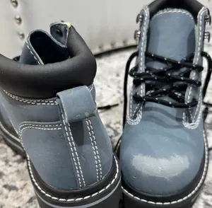 No Boundaries Blue Distressed Zip Stitch Accent Hiker Boots thumbnail 6