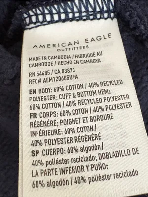 American Eagle Navy Cropped Cardigan Sweater White Trim Button Front Preppy S thumbnail 6
