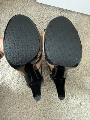 Michael Kors Black and Tan Zip Up High Heel Sandals thumbnail 6