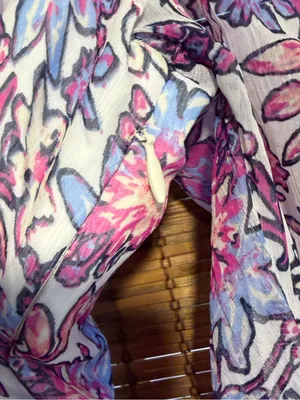 NWT French Connection Fotini Hallie Floral Peplum Blouse M $78 thumbnail 8