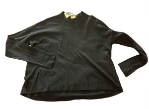 Free people organic cotton black long sleeve long sleeve t shirt size Xs‎ thumbnail 1