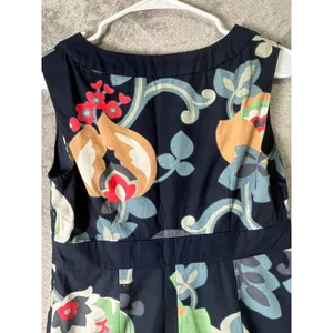 Boden Navy Floral Sleeveless Sheath Dress Whimsical Botanical Cottagecore Preppy thumbnail 4
