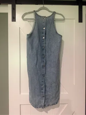 Lucky Brand Snap Back Denim Dress size small thumbnail 8