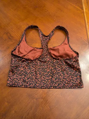 Women's Long Line Racerback Bikini Top - All in Motion - Brown/Black L No Pads thumbnail 11