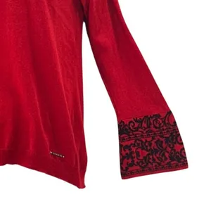 Anne Klein Off The Shoulder‎ Sweater Red XL thumbnail 3