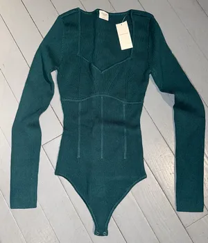 Abercrombie Corset Sweetheart Sweater Bodysuit thumbnail 1