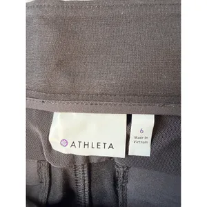 Athleta Black Wide Leg Seam Front Trousers Work Travel Pants Womens Size 6 thumbnail 4