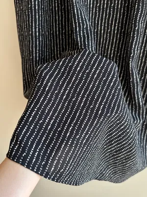 THML Floral Embroidered Black and White Mini Shift Dress, Size Small thumbnail 8