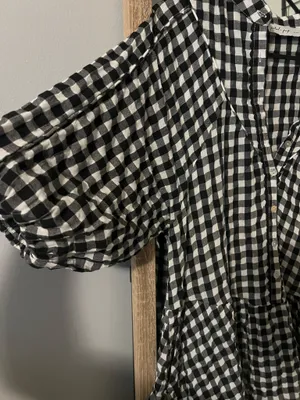 Petal & Pup Black and White Gingham Mini Dress thumbnail 6